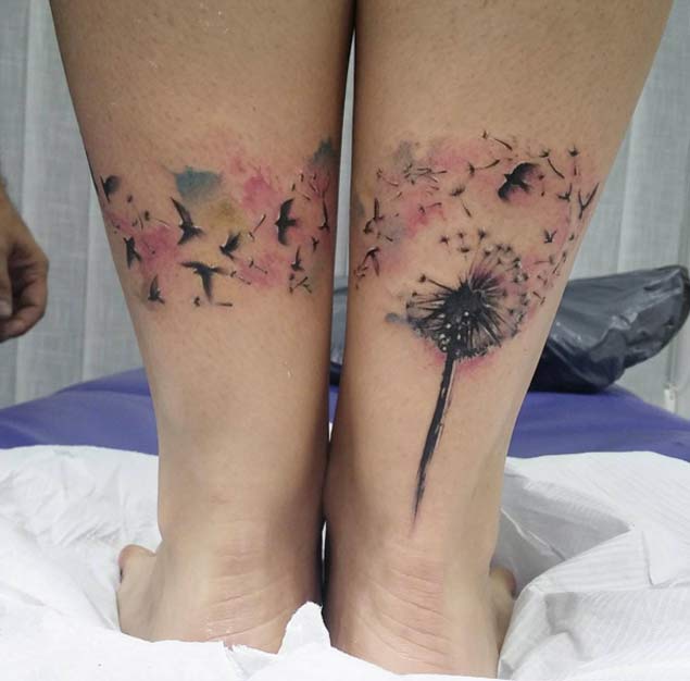Dandelion Tattoo by Carles Bonafe