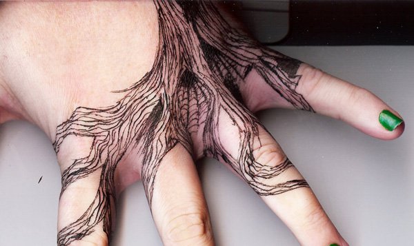 Tattoo Inspired Hand Tree