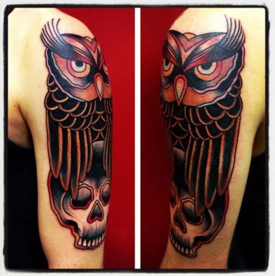 tattoo-shoulder-old-school-owl