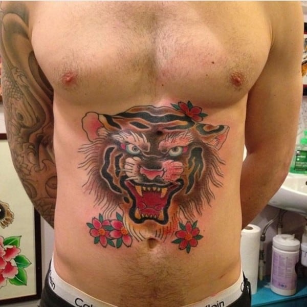 asian style tiger tattoo