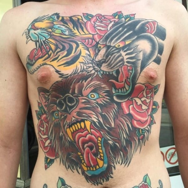 tiger tattoo on chest