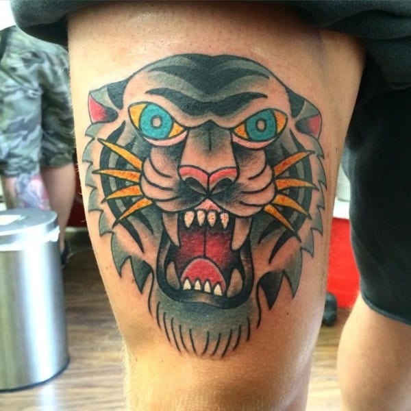 angry tiger tattoo