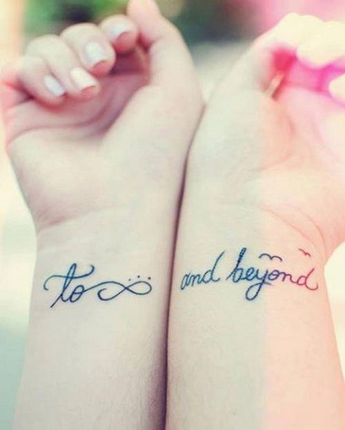 To Infinity and Beyond Quote Best Friend Tattoos