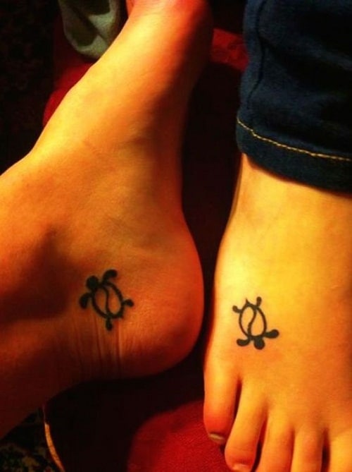 Turtle on Foot Best Friend Tattoos