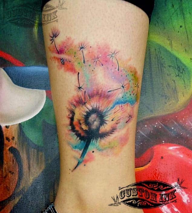 Featured image of post Forearm Watercolor Dandelion Tattoo I also want a watercolor done and i like the style the artist used