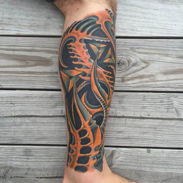 Color Biomech Tattoo by Joe Riley TattooNOW