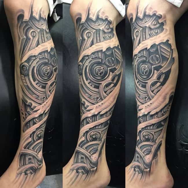 150 Creative Biomechanical Tattoos Ultimate Guide February 2020   Biomechanical Tattoo 8 650x650 