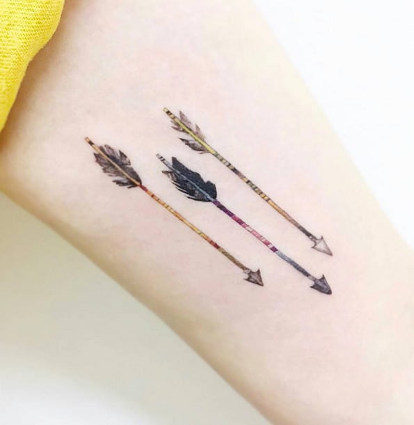 Amazon.com : Oottati Small Cute Temporary Tattoo Arrow Arm (Set of 2) :  Beauty & Personal Care