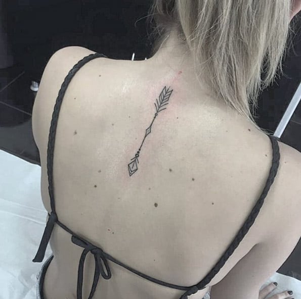 Arrow Tattoo on Back by Jean Paul