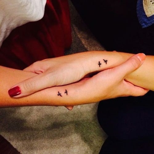 Bestfriend Wrist Bird Tattoos