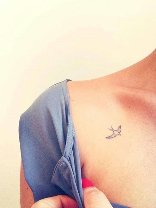 Bird Tattoo on Chest