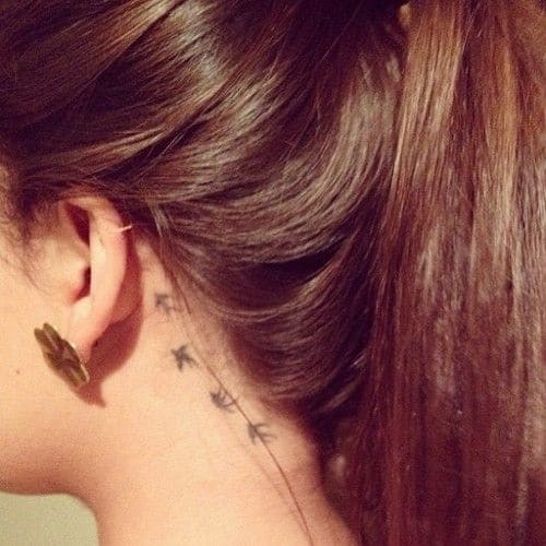 Bird Tattoos Behind Ear