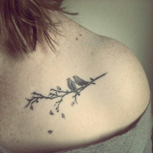 Bird Tattoos on a Tree Branch