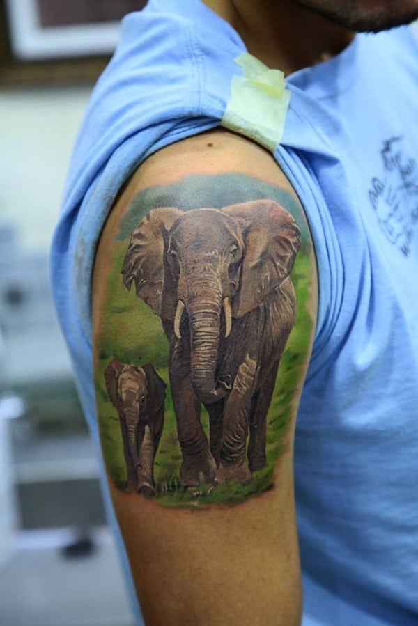 Cartoon Elephant Tattoos