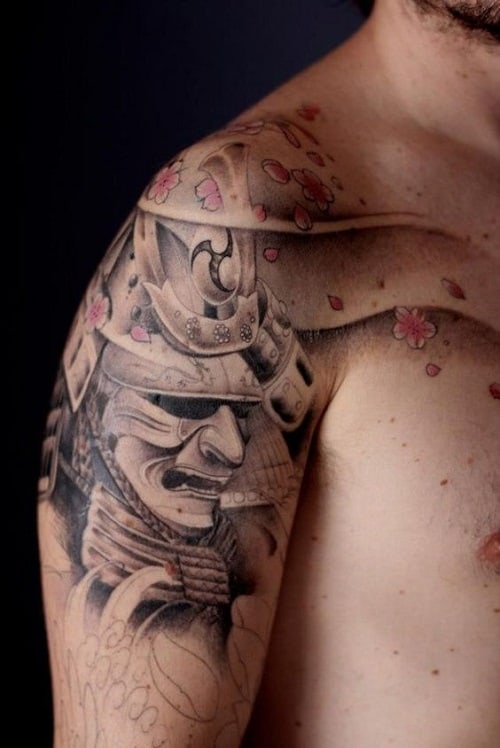 Cherry Blossom and Samurai Tattoo