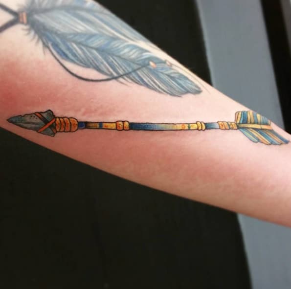 colorful arrow tattoo