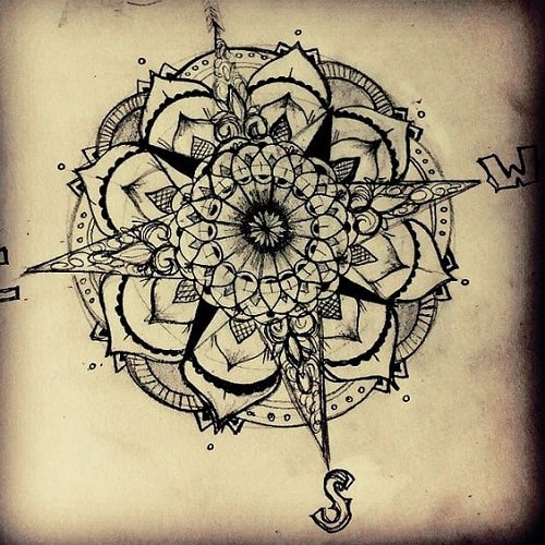 Compass Draft Tattoo