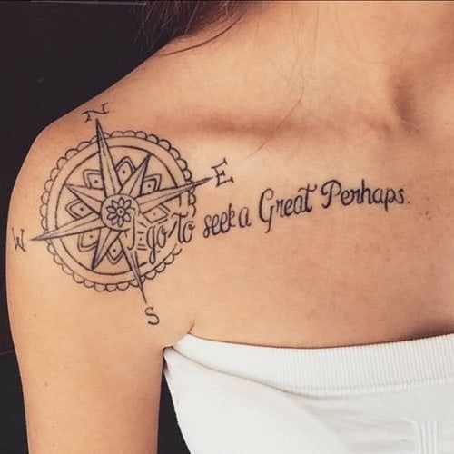 Compass with Phrase Go to Seek a Great Perhaps