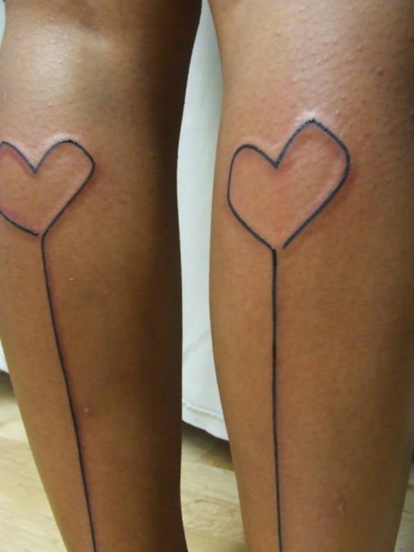 Couples Half Heart Tattoos