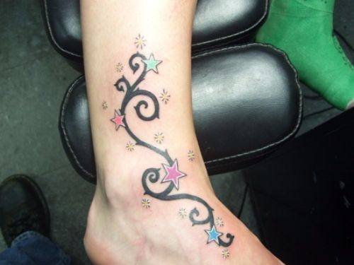 Star Tattoos For Womens Feet