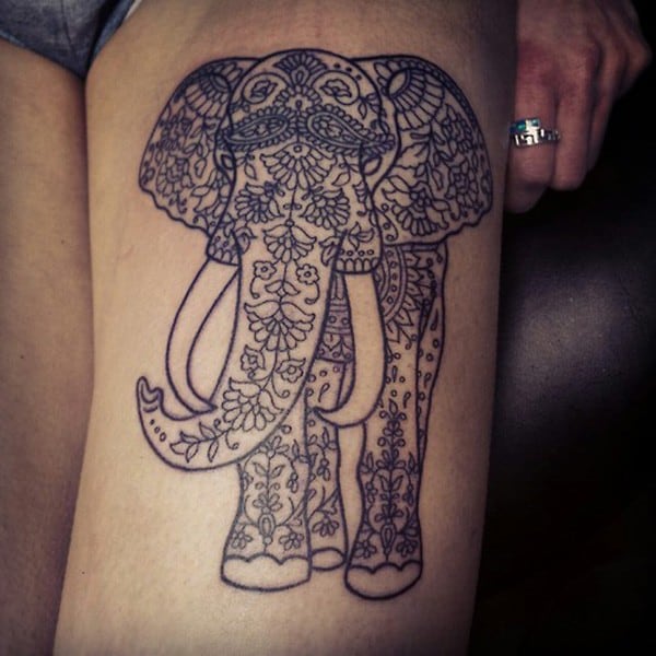 Elephant And Baby Tattoo