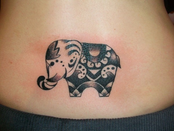 Elephant Tattoo On Back