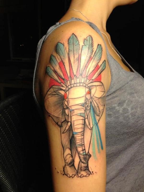 Elephant Tribal Tattoo