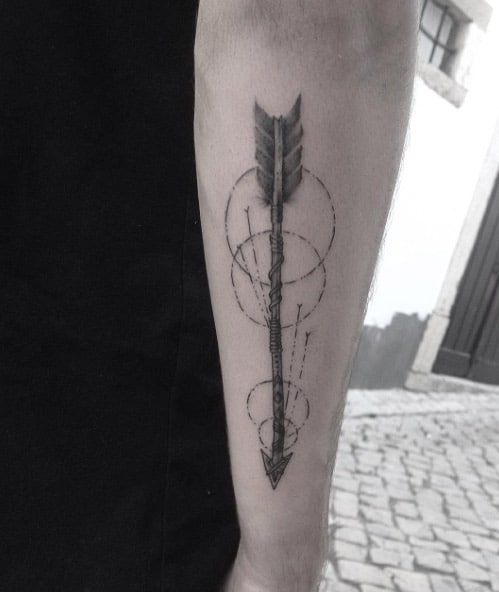 arrow and rose geometric tattoo design  Arrow tattoo design Tattoo  designs Geometric tattoo