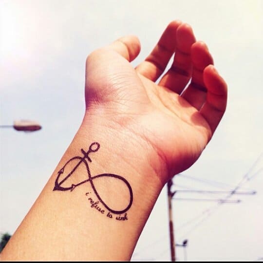 Waterproof Black Infinity Small Tattoo Women Body Hand Art Drawing  Temporary Tattoo Stickers | Shopee Philippines