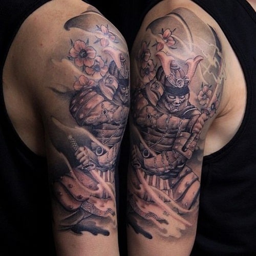 Japanese Half Sleeve Samuurai Tattoo