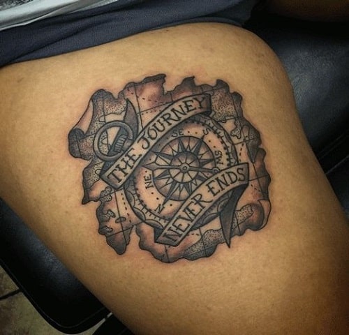 160 Meaningful Compass Tattoos Ultimate Guide March 2020