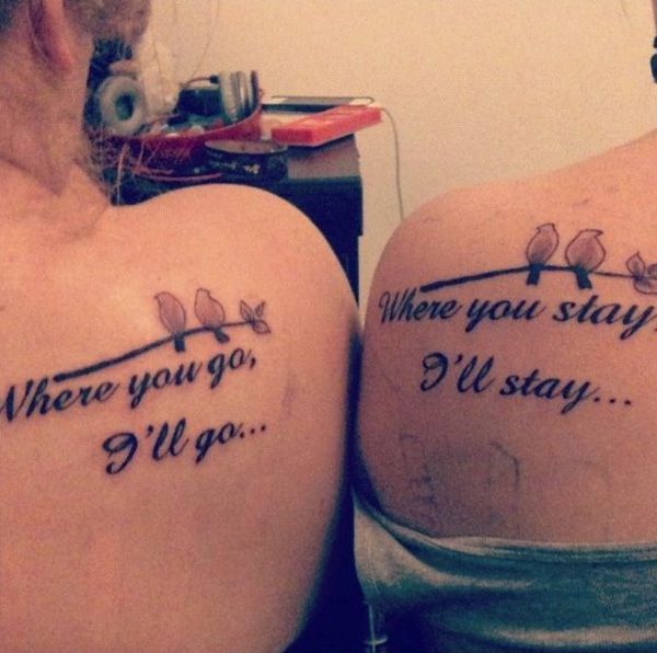 Matching Sister Quote Tattoos