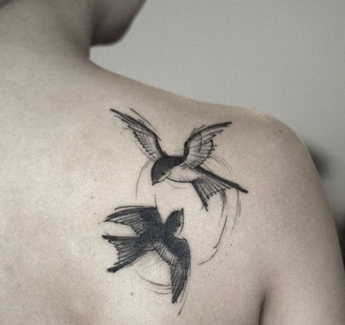Moving Birds Tattoos