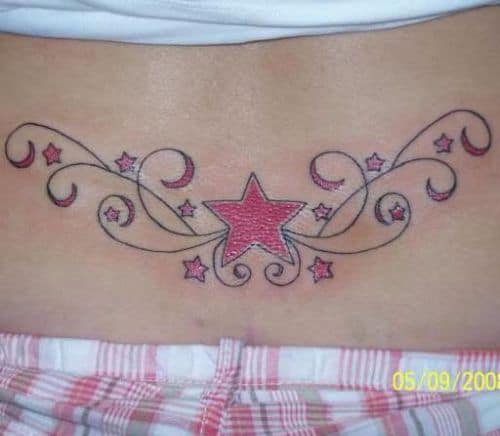 Star Tattoos For Lower Back