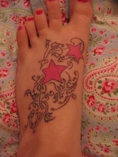 Star Tattoos For Womens Feet
