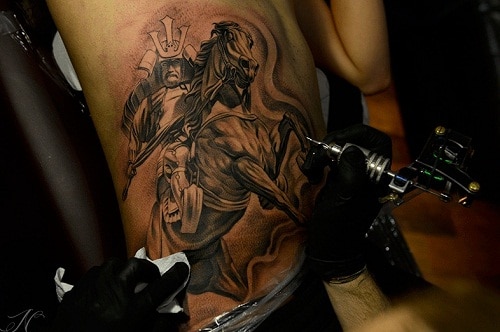 Samurai Riding Horse Tattoo