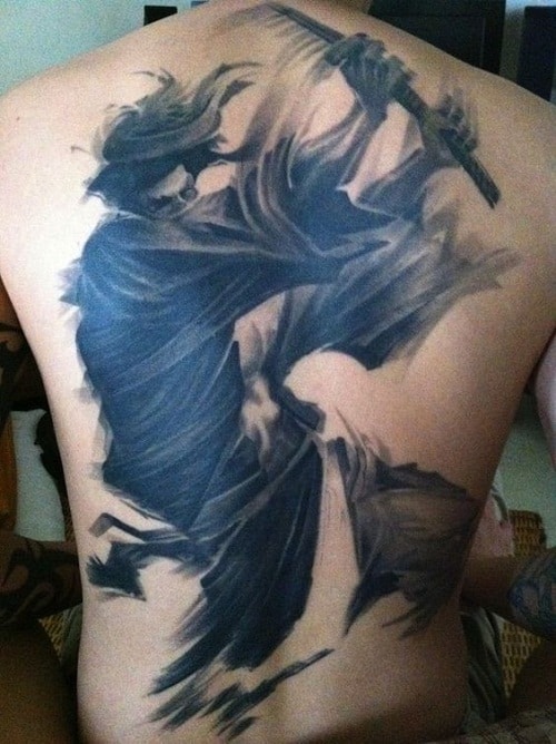 Samurai Tattoo on Back