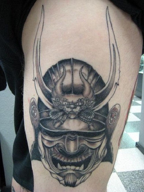 Samurai Warrior Mask Tattoo