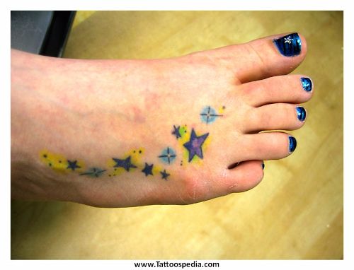 Star Tattoos On Foot