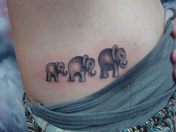 Small Elephant Tattoo On Foot