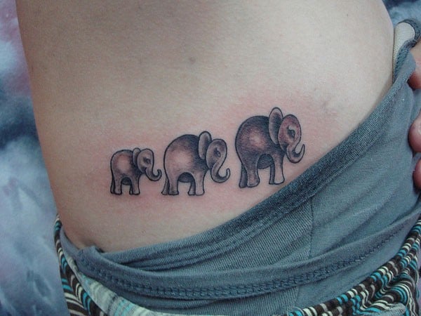 Matching Family Elephant Tattoos