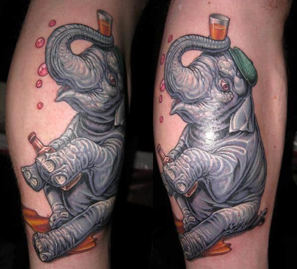 Small Elephant Tattoo On Wrist