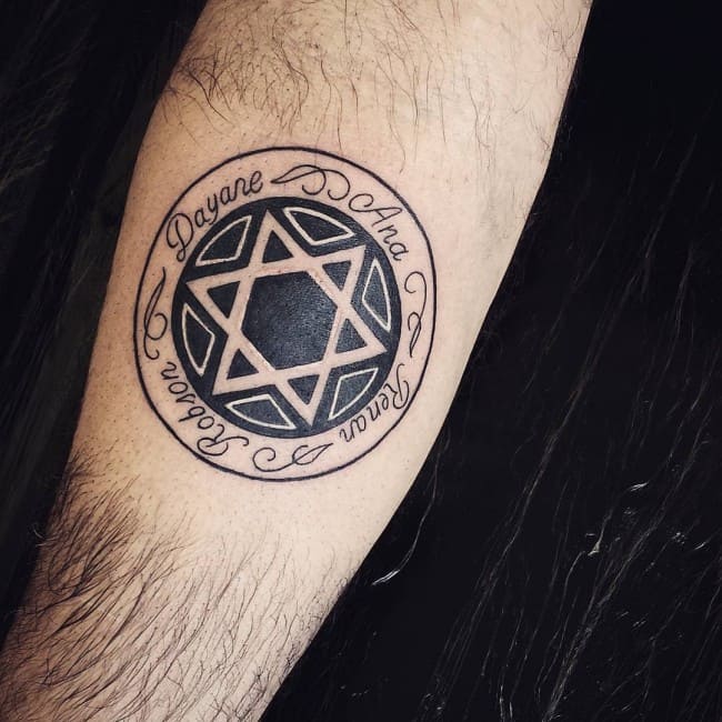 pentagram star tattoo