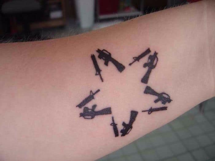 Star Tattoos Back Of Arm