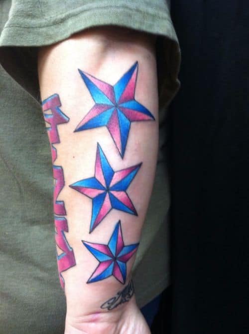 Star Tattoos Back Of Arm