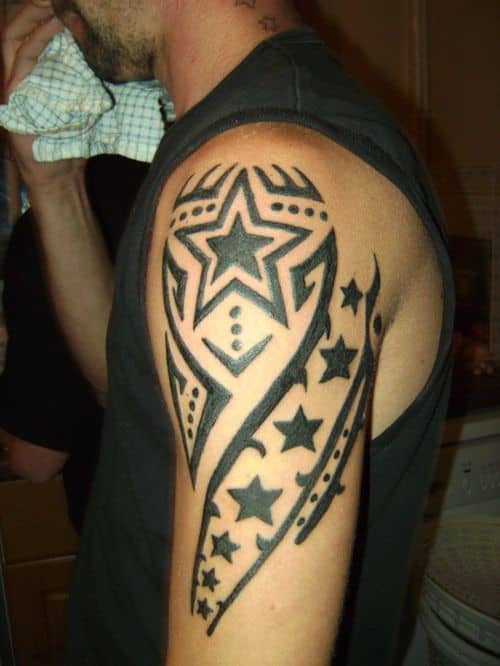 tribal star tattoos designs