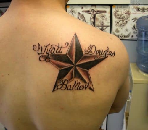 Star Tattoos With Names Inside