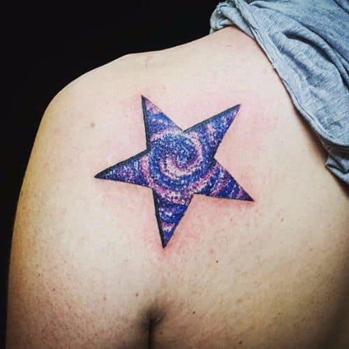 Star Tattoos For Back Shoulder