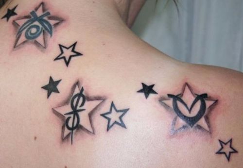 Star Tattoos For Womens Back