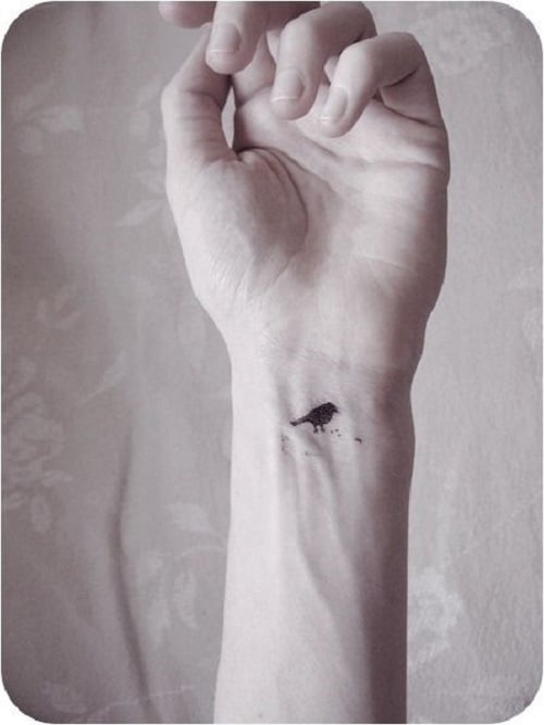 Tiniest Bird Tattoo on Wrist